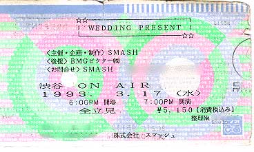 Wedding Present's first (and last) Live in Tokyo